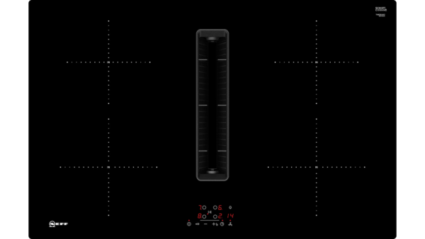 Neff T48CB1AX2 N50 Induktionskochfeld mit Dunstabzug 80 cm Rahmenlos aufliegend