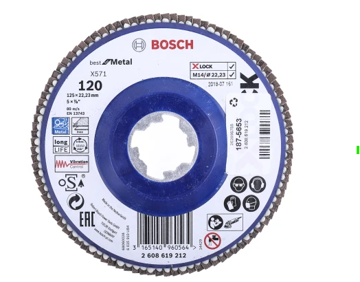 Bosch Zirkonoxid Aluminium Fächerschleifscheibe 2608619212